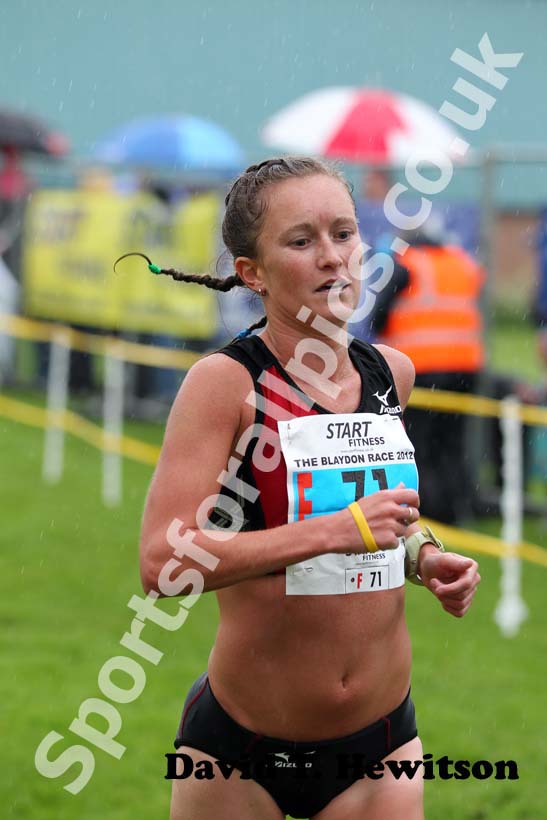 Alyson Dixon finishing third in the 2012 Blaydon Races on June 9th. 
